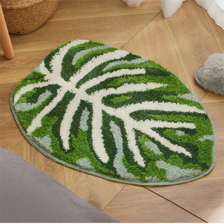 monstera tufted rug Monstera Slip-Resistant Tufted Floor Mat Area Rug