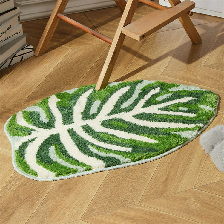 Monstera Slip-Resistant Tufted Floor Mat Area Rug