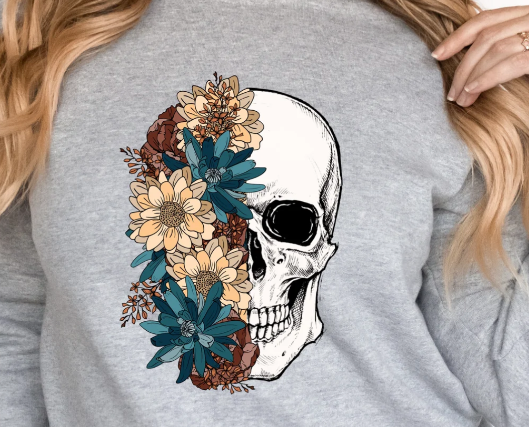 Floral Skull T-Shirt