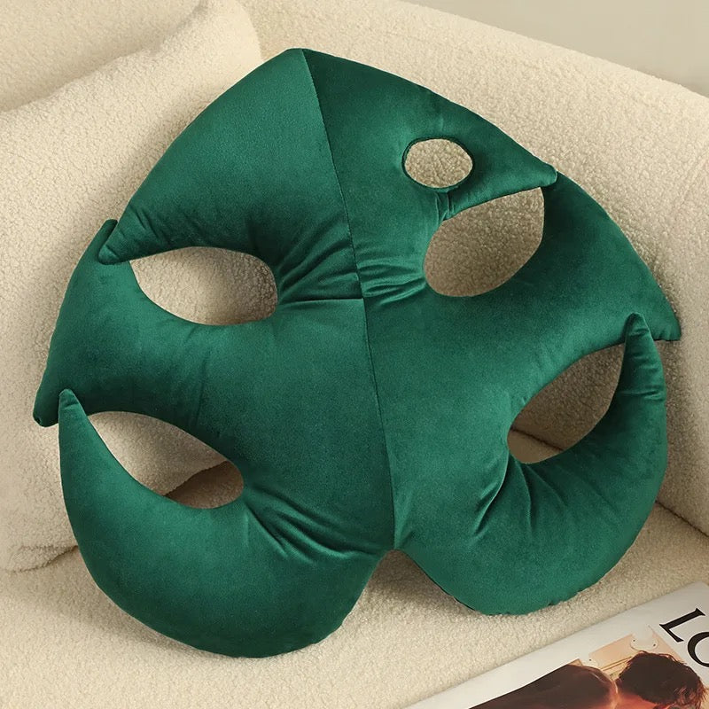 Monstera Shaped Pillow